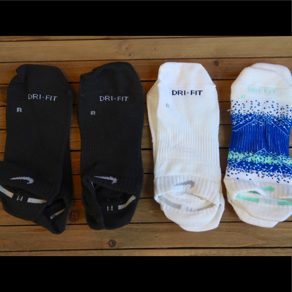 Women’s Nike Ankle Socks 4 Pair White & Black